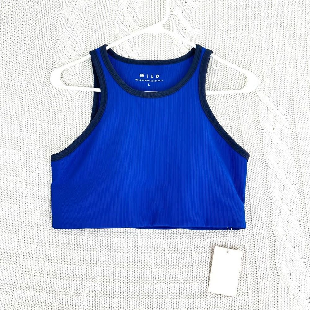 WILO Active Sports Bra Women’s L Blue Never Worn
